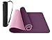 ComFyMat Yoga Mat - Non-Slip Premium TPE Eco-Friendly Workout Mat for Pilates, Meditation - Black/Black (183cm x 61cm x 6mm) with Bonus Waterproof Carry Bag