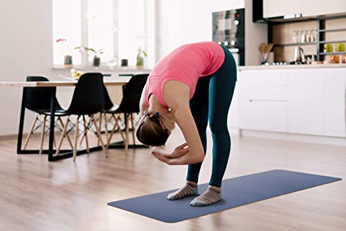 ComFyMat Yoga Mat - Non-Slip Premium TPE Eco-Friendly Workout Mat for Pilates, Meditation - Black/Black (183cm x 61cm x 6mm) with Bonus Waterproof Carry Bag