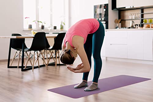 ComFyMat Yoga Mat - Non-Slip Premium TPE Eco-Friendly Workout Mat for Pilates, Meditation - Black/Black (183cm x 61cm x 6mm) with Bonus Waterproof Carry Bag