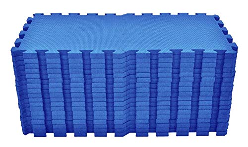 20 Interlocking Floor Tiles Non-Slip Exercise Mat with Border and carrying bag, Exercise Foam Floor Mats for Gyms, Yoga, Outdoor Workouts, Kids,1' x 1'(30cm x 30cm) (BLACK)