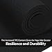 ComFyMat Yoga Mat - Non-Slip Premium TPE Eco-Friendly Workout Mat for Pilates, Meditation - Black/Black (183cm x 61cm x 6mm) with Bonus Waterproof Carry Bag