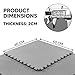 ComFy Mat Extra Thick (2cm) Foam Exercise Mats, Gym Flooring Mat, Interlocking Puzzle EVA Floor Tiles, Non slip Rubber Cushion For Home Workout Black 12 TILES (48 Square Feet)