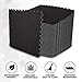 ComFy Mat Extra Thick (2cm) Foam Exercise Mats, Gym Flooring Mat, Interlocking Puzzle EVA Floor Tiles, Non slip Rubber Cushion For Home Workout Black 12 TILES (48 Square Feet)