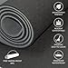 ComFyMat Yoga Mat - Non-Slip Premium TPE Eco-Friendly Workout Mat for Pilates, Meditation - Black/Black (183cm x 61cm x 6mm) with Bonus Waterproof Carry Bag
