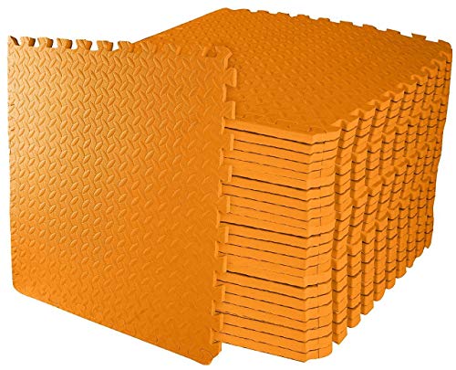 ComFy Mat Gym Flooring Mat, Foam Exercise Mats, Interlocking Puzzle EVA Floor Tiles, Non slip Rubber Cushion For Home Workout, Bonus Adhesives,24"X24"(60x60cm) Blue 44 TILES (176 Square Feet)