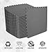 ComFy Mat Extra Thick (2cm) Foam Exercise Mats, Gym Flooring Mat, Interlocking Puzzle EVA Floor Tiles, Non slip Rubber Cushion For Home Workout Black 12 TILES (48 Square Feet)