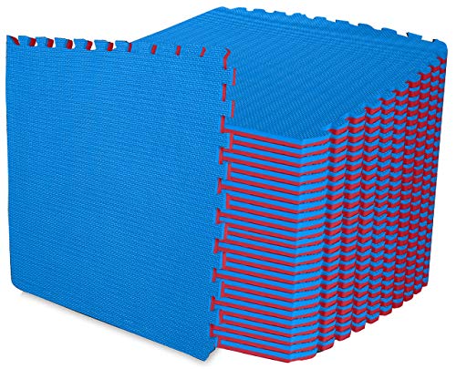 ComFy Mat Extra Thick (2cm) Foam Exercise Mats, Gym Flooring Mat, Interlocking Puzzle EVA Floor Tiles, Non slip Rubber Cushion For Home Workout Black 12 TILES (48 Square Feet)
