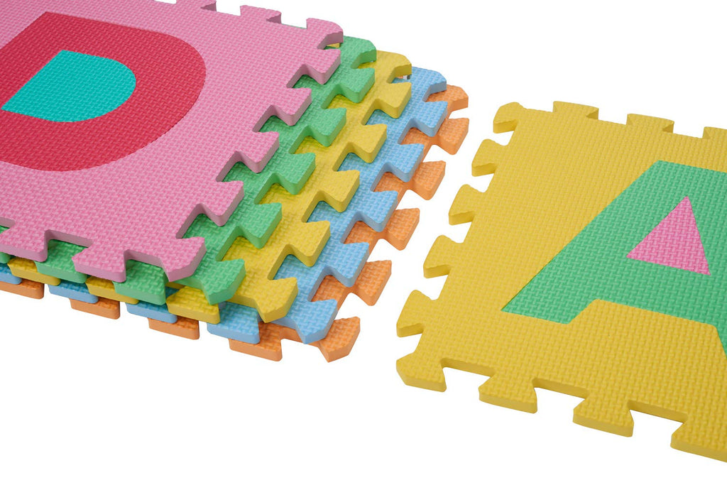 ComFy Mat Baby Playmat - 30cm x 30cm, Multi-Coloured Kids Puzzle EVA Foam Tiles for Play Area, Nursery, Baby's Room, Non-Slip, Waterproof, Easy to Clean (Alphabet+Numbers+Signs)