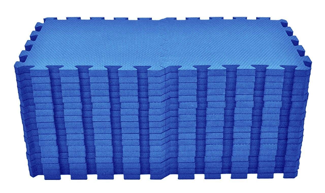 20 Interlocking Floor Tiles Non-Slip Exercise Mat with Border and carrying bag, Exercise Foam Floor Mats for Gyms, Yoga, Outdoor Workouts, Kids,1' x 1'(30cm x 30cm) (BLACK)
