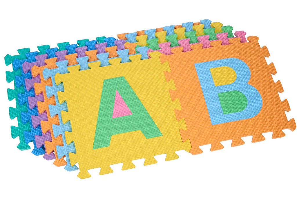 ComFy Mat Baby Playmat - 30cm x 30cm, Multi-Coloured Kids Puzzle EVA Foam Tiles for Play Area, Nursery, Baby's Room, Non-Slip, Waterproof, Easy to Clean (Alphabet+Numbers+Signs)
